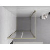 Mexen Exo-B Duo cabină de duș cu ușă batantă 120 x 120 cm, transparent, aurie - 814-120-120-50-00