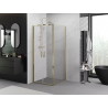 Mexen Exo-B Duo cabină de duș cu ușă batantă 120 x 120 cm, transparent, aurie - 814-120-120-50-00