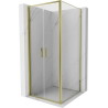 Mexen Exo-B Duo cabină de duș cu ușă batantă 120 x 120 cm, transparent, aurie - 814-120-120-50-00
