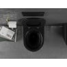 Mexen Lena perem nélküli wc csésze leeresztő automatikás ülőkével, duroplast, Fekete matt/arany vonalas - 30224075