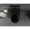 Mexen Lena vas WC rimless cu capac cu închidere lentă slim, duroplast, negru mat/linie aurie - 30224075