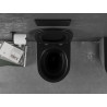 Mexen Lena vască wc Rimless cu scaun cu închidere lentă slim, duroplast, negru mat/model argintiu linii - 30224073
