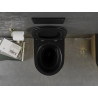 Mexen Lena Rimless WC csésze lassan záródó vékony duroplast üléssel, fekete matt/arany vonal mintázat - 30224077