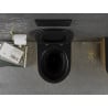 Mexen Lena vas wc fără margini cu scaun cu cădere lentă slim, duroplast, negru mat/model auriu linii - 30224077