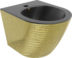 Mexen Lena fali bidé, fekete matt/arany pikkelyminta - 35224878