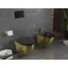 Mexen Lena bideu suspendat, negru mat/auriu model solzi - 35224878