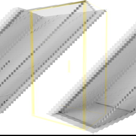 Mexen Exo cabina de duș pliabilă 75 x 110 cm, transparentă, aurie - 816-075-110-50-00