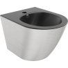 Bidet suspendat Mexen Lena, negru mat/model argintiu linii - 35224873