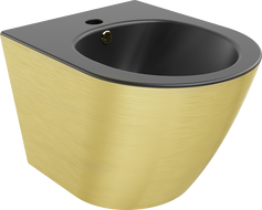 Mexen Lena bideu suspendat, negru mat/motiv auriu linii - 35224877