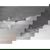 Mexen Velar L kádparaván, 2 szárnyú toló, 80 x 150 cm, átlátszó, fehér - 896-080-003-01-20