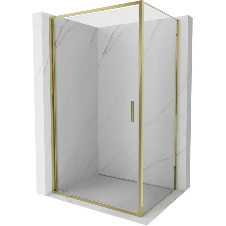 Mexen Exo-B cabina de duș pivotantă 75 x 110 cm, transparentă, aurie - 817-075-110-50-00
