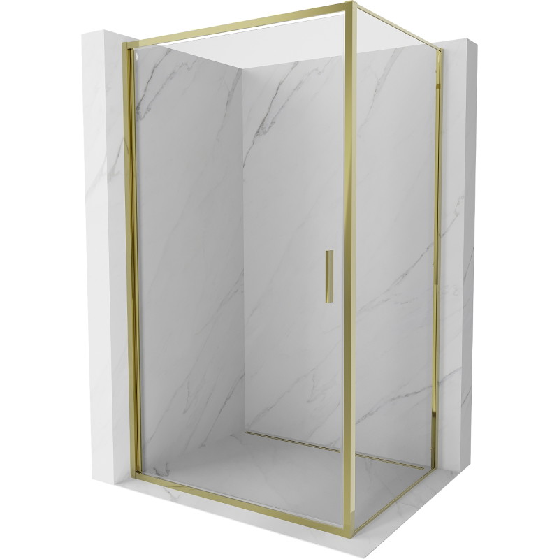 Mexen Exo-B cabina de duș pivotantă 75 x 120 cm, transparentă, aurie - 817-075-120-50-00