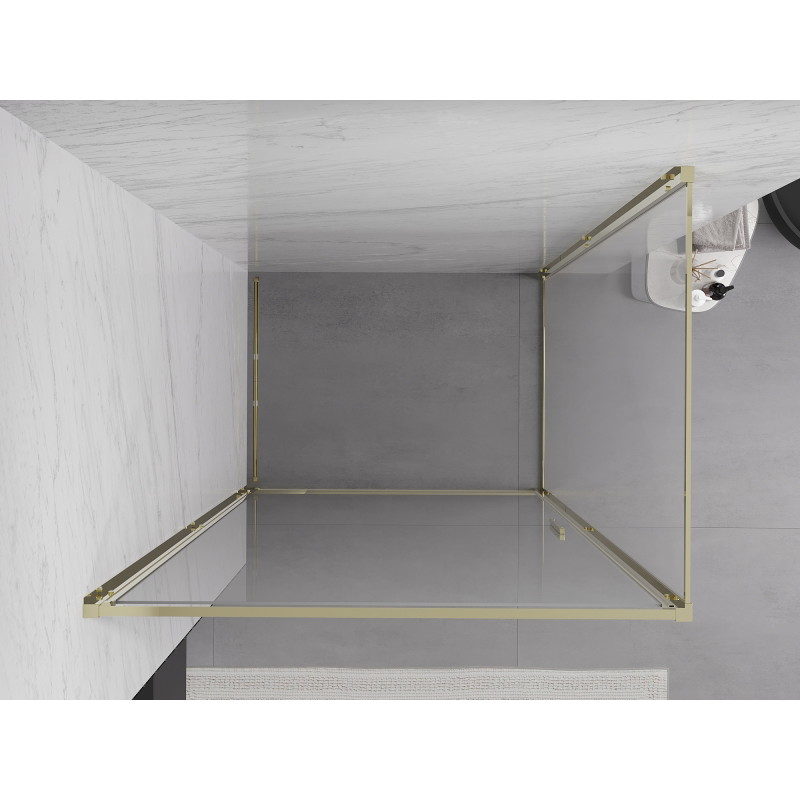 Mexen Exo-B cabină de duș cu ușă batantă 95 x 120 cm, transparentă, aurie - 817-095-120-50-00