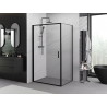 Mexen Exo-B 70 x 120 cm-es nyíló zuhanykabin, átlátszó, fekete - 817-070-120-70-00