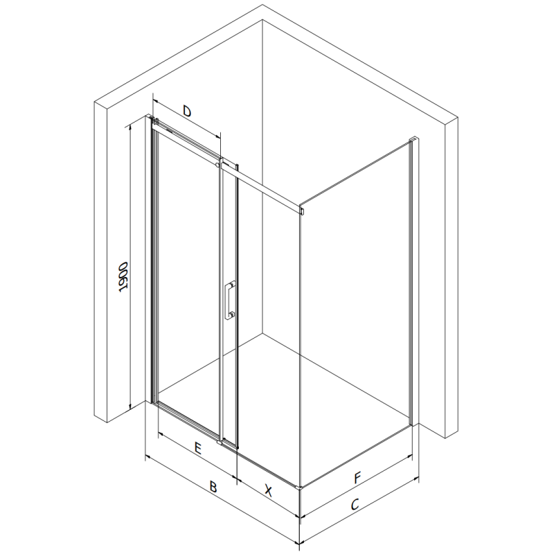 Mexen Omega cabina de duș glisantă 100 x 90 cm, transparentă, aurie + tavă Flat, neagră - 825-100-090-50-00-4070G