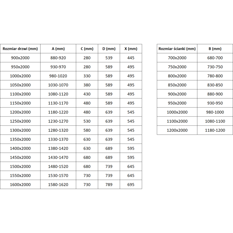 Mexen Exo 110 x 120 cm-es nyíló zuhanykabin, átlátszó, arany - 819-110-120-50-00