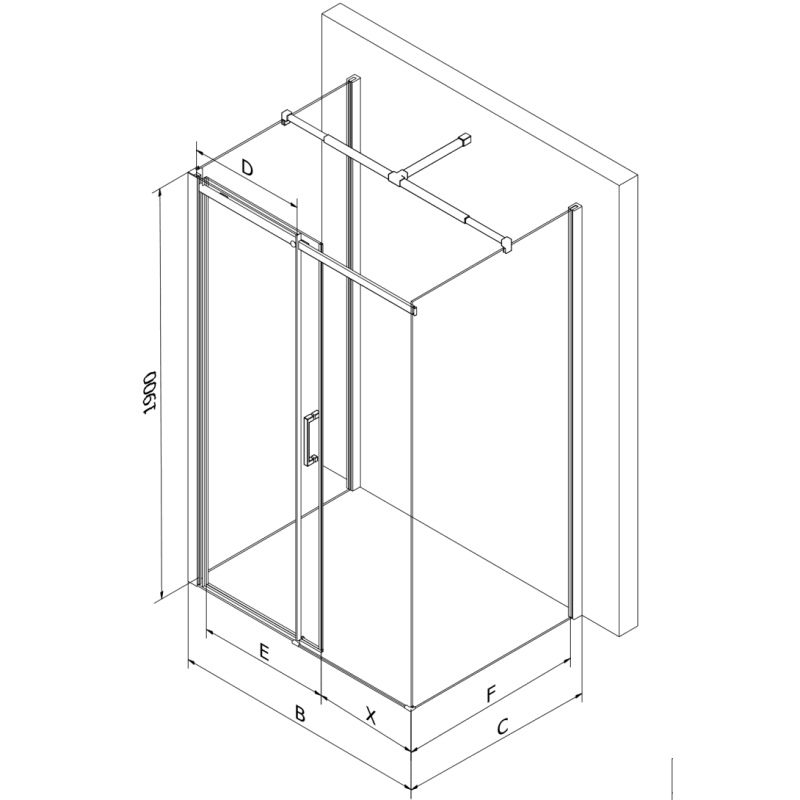 Mexen Omega-3S cabina de duș cu 3 pereți, culisantă 120 x 80 cm, transparentă, cromată - 825-120-080-01-00-3S