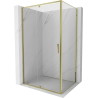 Mexen Exo-R Cabină de duș cu ușă oscilantă 140 x 120 cm, transparentă, aurie - 819-140-120-50-00
