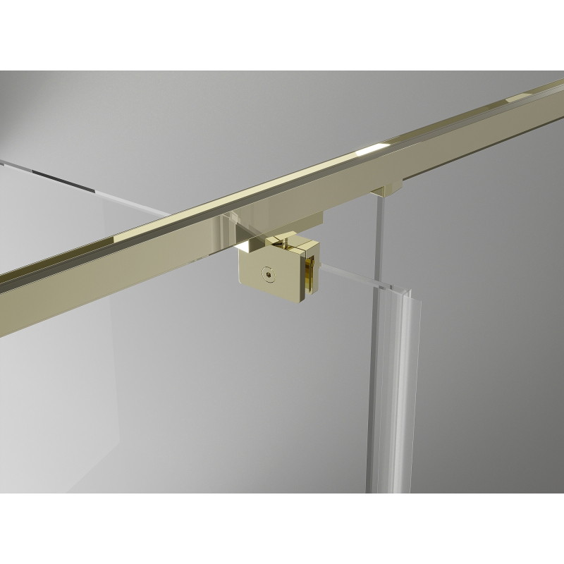 Mexen Exo-R cabină de duș cu uși batante 145 x 120 cm, transparent, aurie - 819-145-120-50-00