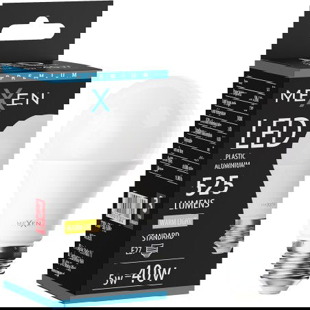 Mexen Nova Bec LED E27, A60, 5W, Caldă - 3000K, 525 lm - L100-E27-0530-01