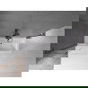 Mexen Velar L 2-szárnyú toló fürdőszobai paraván 90 x 150 cm, átlátszó, gun gray kefélt - 896-090-003-01-66