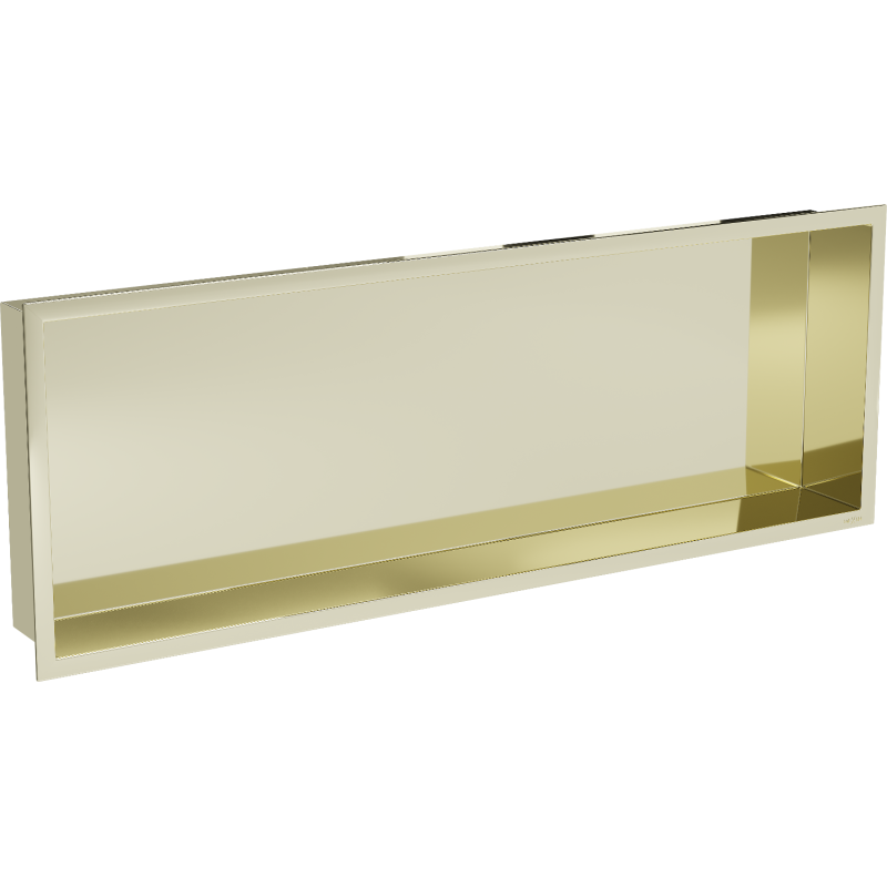 Mexen X-Wall-R fürdőszoba süllyesztett polc kerettel 90 x 30 cm, Arany - 1950903010