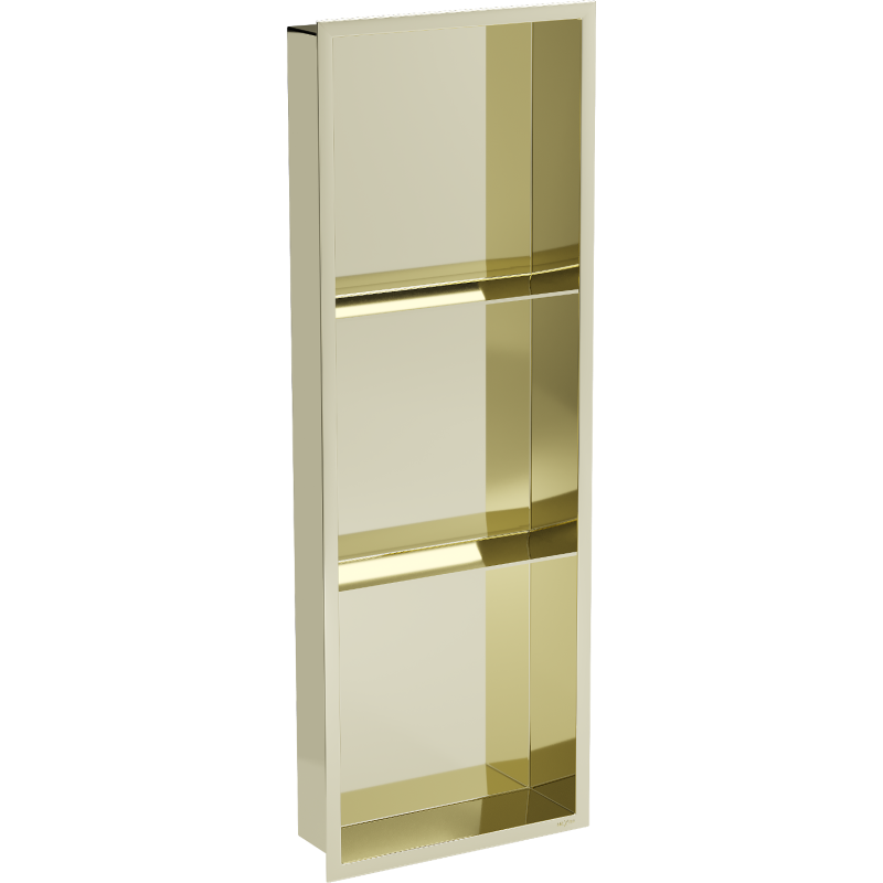 Mexen X-Wall-R fürdőszoba süllyesztett polc kerettel és polccal 90 x 30 cm, Arany - 1950903010S