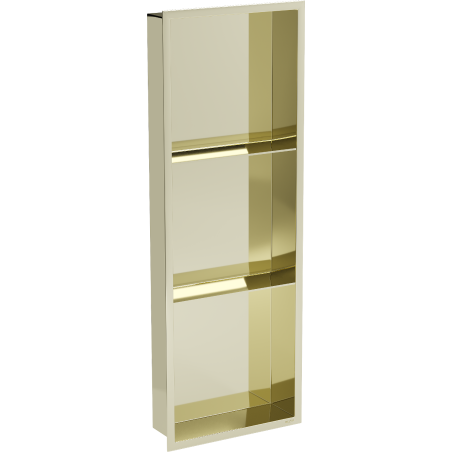 Mexen X-Wall-R fürdőszoba süllyesztett polc kerettel és polccal 90 x 30 cm, Arany - 1950903010S