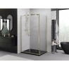 Mexen Exo-BR Duo cabină de duș batantă 110 x 85 cm, transparentă, aurie - 8182-110-085-50-00