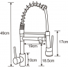 Mexen Corina baterie bucătărie, aurie - 670601-50