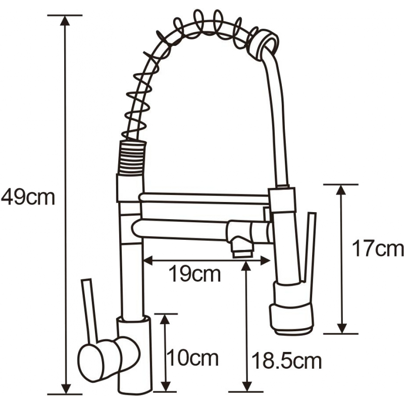 Mexen Corina baterie de bucătărie, crom - 670601-00