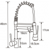 Mexen Corina baterie de bucătărie, Crom - 670601-00