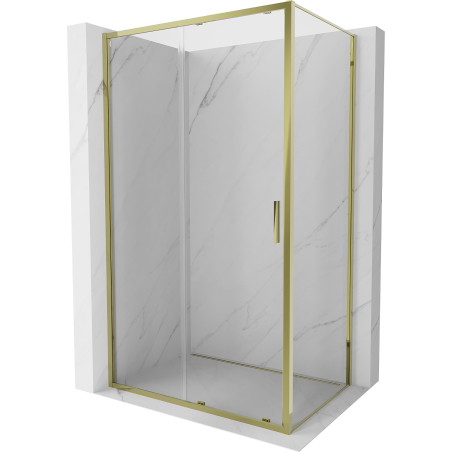 Mexen Exo-S cabina de duș glisantă 200 x 80 cm, transparentă, aurie - 8151-200-080-50-00