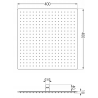 Mexen Slim pară de tip ploaie 40 x 40 cm, Neagră - 79140-70