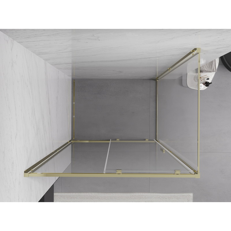 Mexen Exo-S cabina de duș glisantă 170 x 100 cm, transparentă, aurie - 8151-170-100-50-00