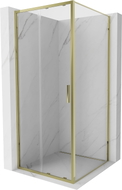 Mexen Exo-S cabină de duș glisantă 110 x 110 cm, transparentă, aurie - 8151-110-110-50-00