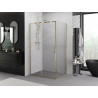 Mexen Exo-S cabină de duș glisantă 140 x 110 cm, transparentă, aurie - 8151-140-110-50-00