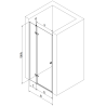 Mexen Roma ușa de duș cu balamale 110 cm, transparent, Aurie - 854-110-000-50-00