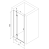 Mexen Roma ușa de duș cu balamale 70 cm, transparent, Crom - 854-070-000-01-00