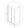 Mexen Lima cabină de duș pliabilă 90 x 90 cm, transparent, Crom - 856-090-090-01-00