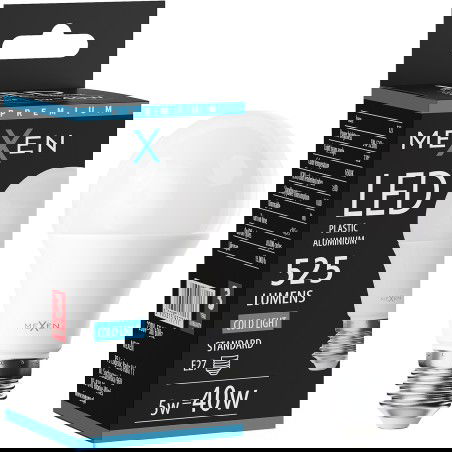 Mexen Nova LED izzó E27, A60, 5W, Hideg - 6500K, 525 lm - L100-E27-0565-01