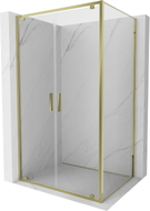 Mexen Exo-BR Duo 110 x 100 cm-es, nyitható zuhanykabin, átlátszó, arany - 8182-110-100-50-00