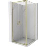 Mexen Exo-BR Duo cabina de duș pivotantă 110 x 110 cm, transparentă, aurie - 8182-110-110-50-00