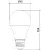 Mexen Nova LED izzó E27, A60, 6W, Semleges - 4000K, 630 lm - L100-E27-0640-01