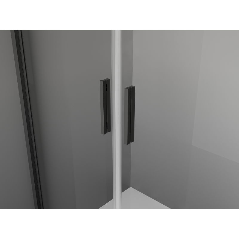 Mexen Exo 110 x 75 cm-es, átlátszó, fekete, nyíló zuhanykabin - 8182-110-075-70-00