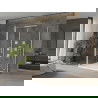 Mexen Omega cabină de duș 3-perete, glisantă 100 x 100 cm, transparent, crom + cădiță Flat - 825-100-100-01-00-3s-4010