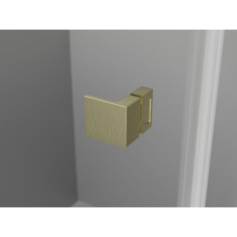 Mexen Lunar Duo uși de duș batante 140 cm, transparente, auriu periat - 834D-140-000-55-00