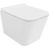 Mexen Teo Rimless WC csésze lassan csukódó, vékony duroplast WC-ülőkével, fehér fényes - 30850700