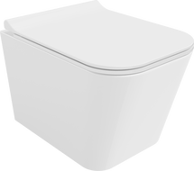Mexen Teo Rimless WC csésze lassan záródó vékony duroplast ülőkével, fehér fényes - 30850700