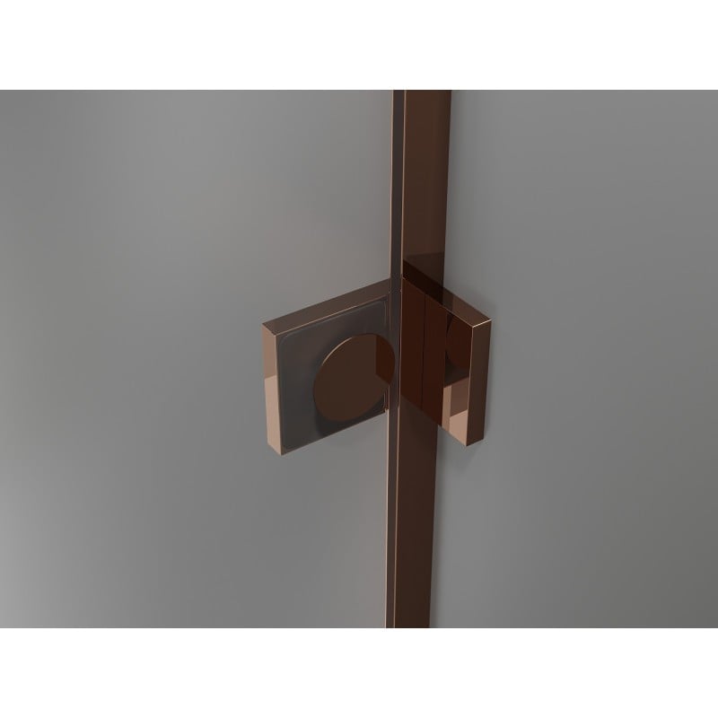 Mexen Lunar Kétszárnyú zuhanyajtó 200 cm, átlátszó, rózsaarany - 834D-200-000-60-00